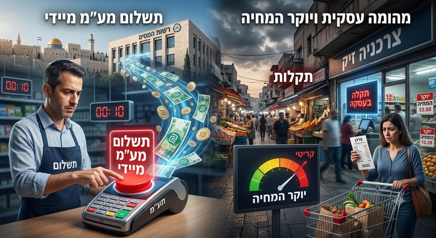 מהפכה בגביית המע"מ: רשות המסים תקצר את זמן העברת המס לתשלום מיידי